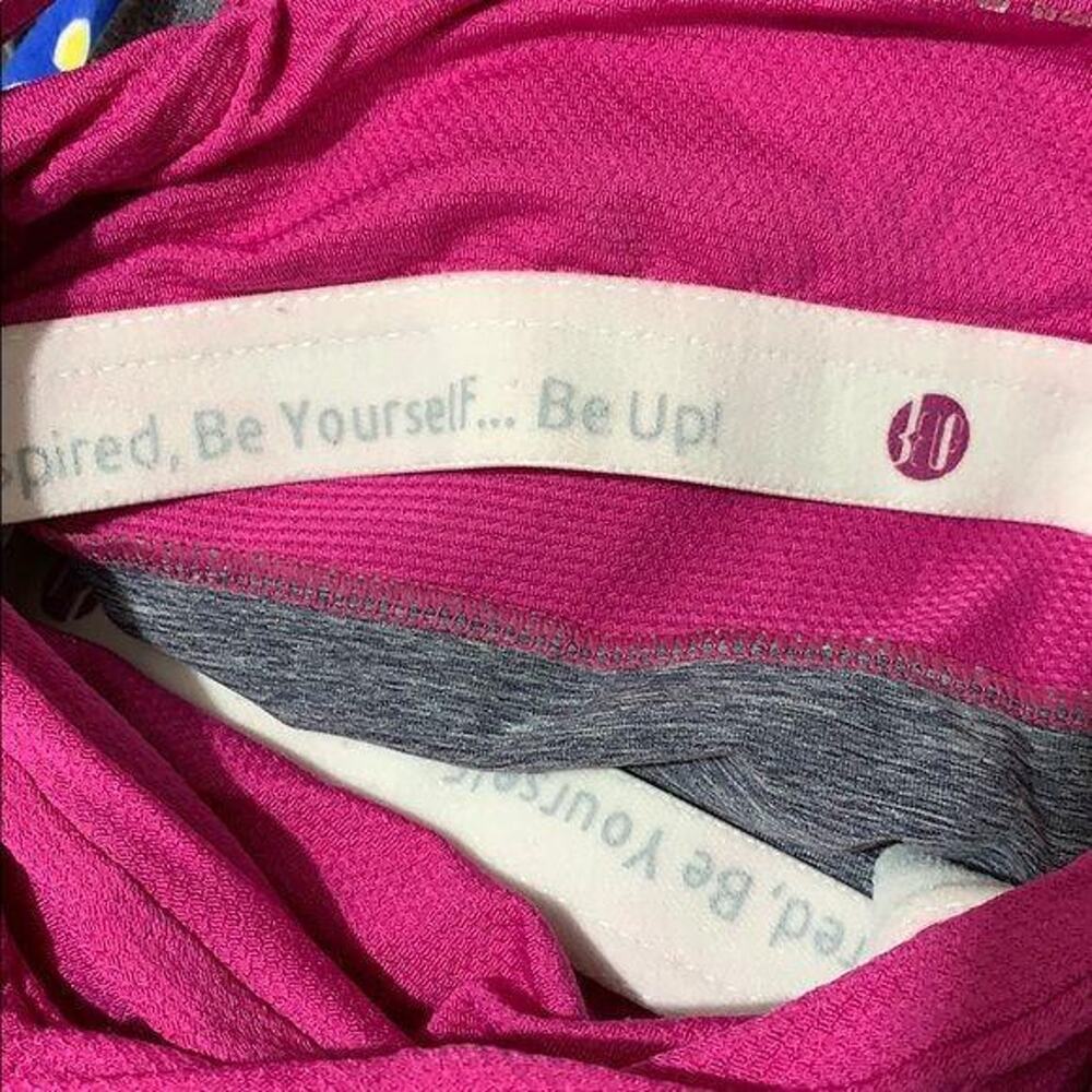 Be Up Inspire Womens Medium Pink Gray Criss Cross Halter Athletic Yoga Tank Top - Picture 8 of 10